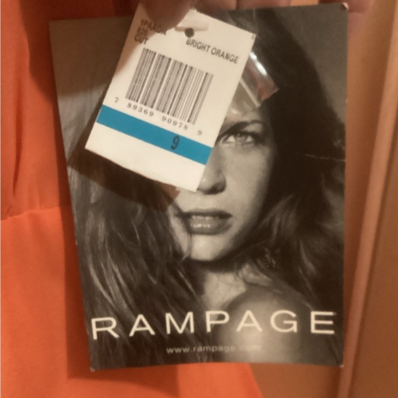 Rampage NWT Elegant Orange Sleeveless Dress with Rhinestones - Picture 7 of 7